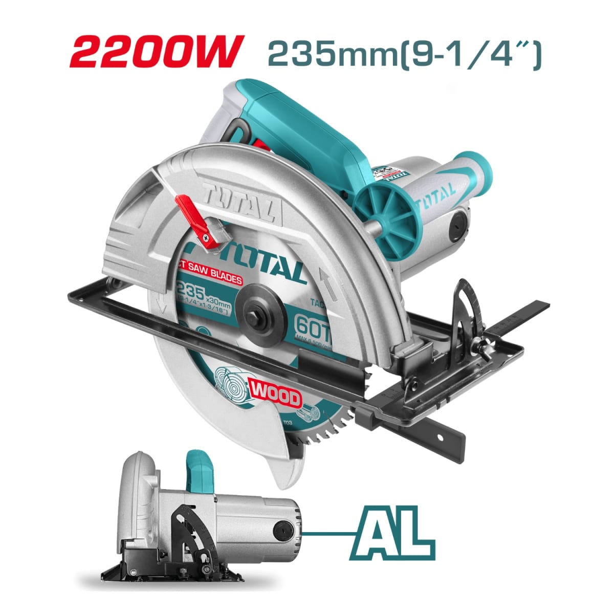 SIERRA CIRCULAR 2200W 3800RPM 235X25.4MM EST. ALUMINIO INC DISCO INDUSTRIAL TOTAL2