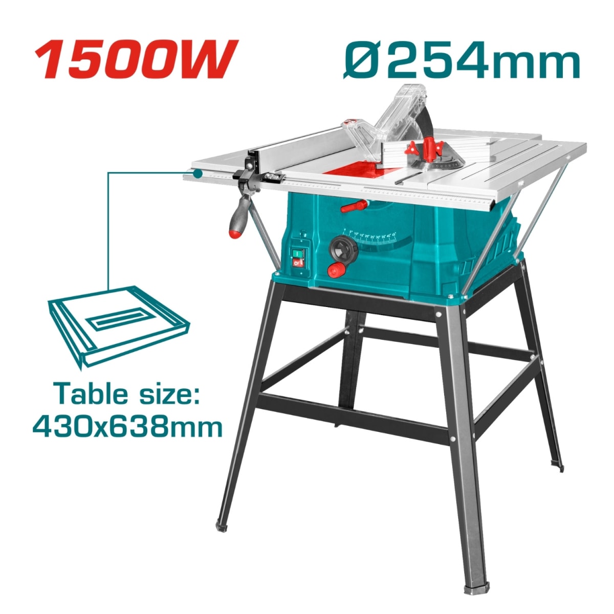 Sierra de banco mesa 1500w Industrial Total2
