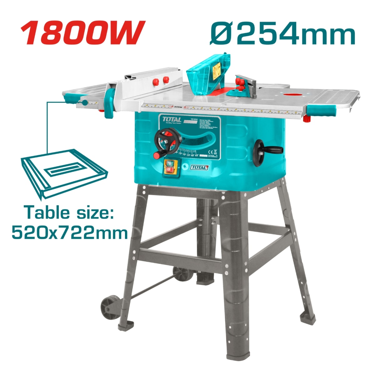 Sierra de Mesa 1800w 254mm Total2