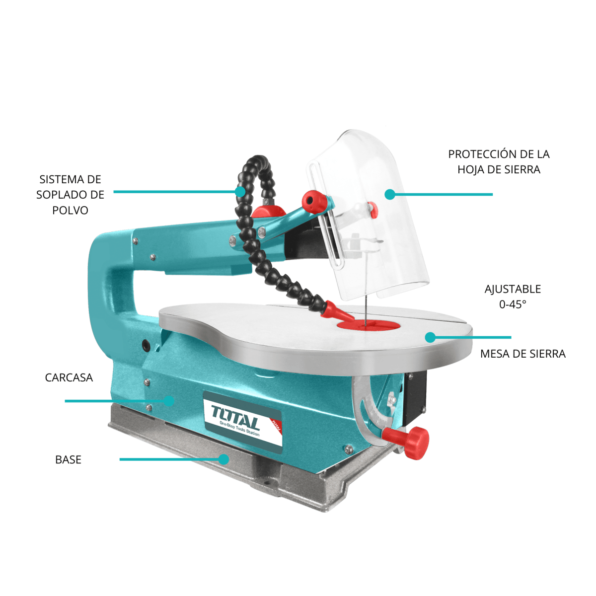 Sierra caladora de mesa 85w Total2