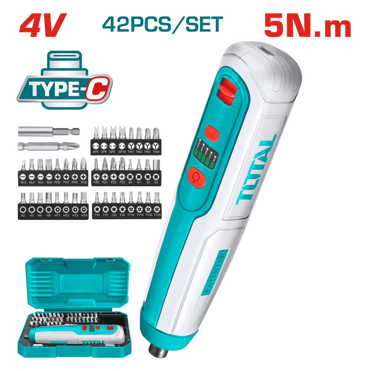 Destornillador atornillador inalambrico 4v Total2
