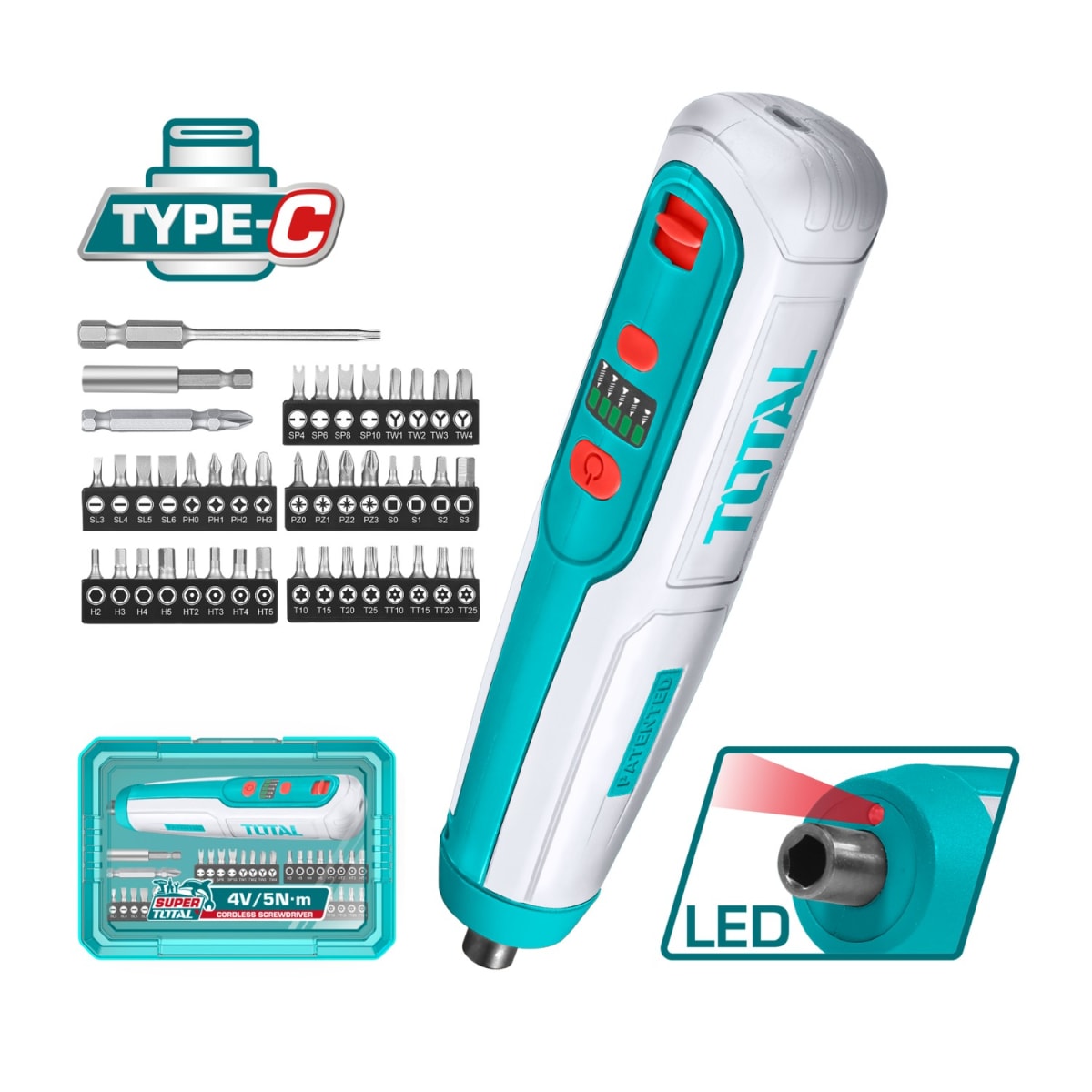 Destornillador Inalámbrico 4V 5 Nm Total2