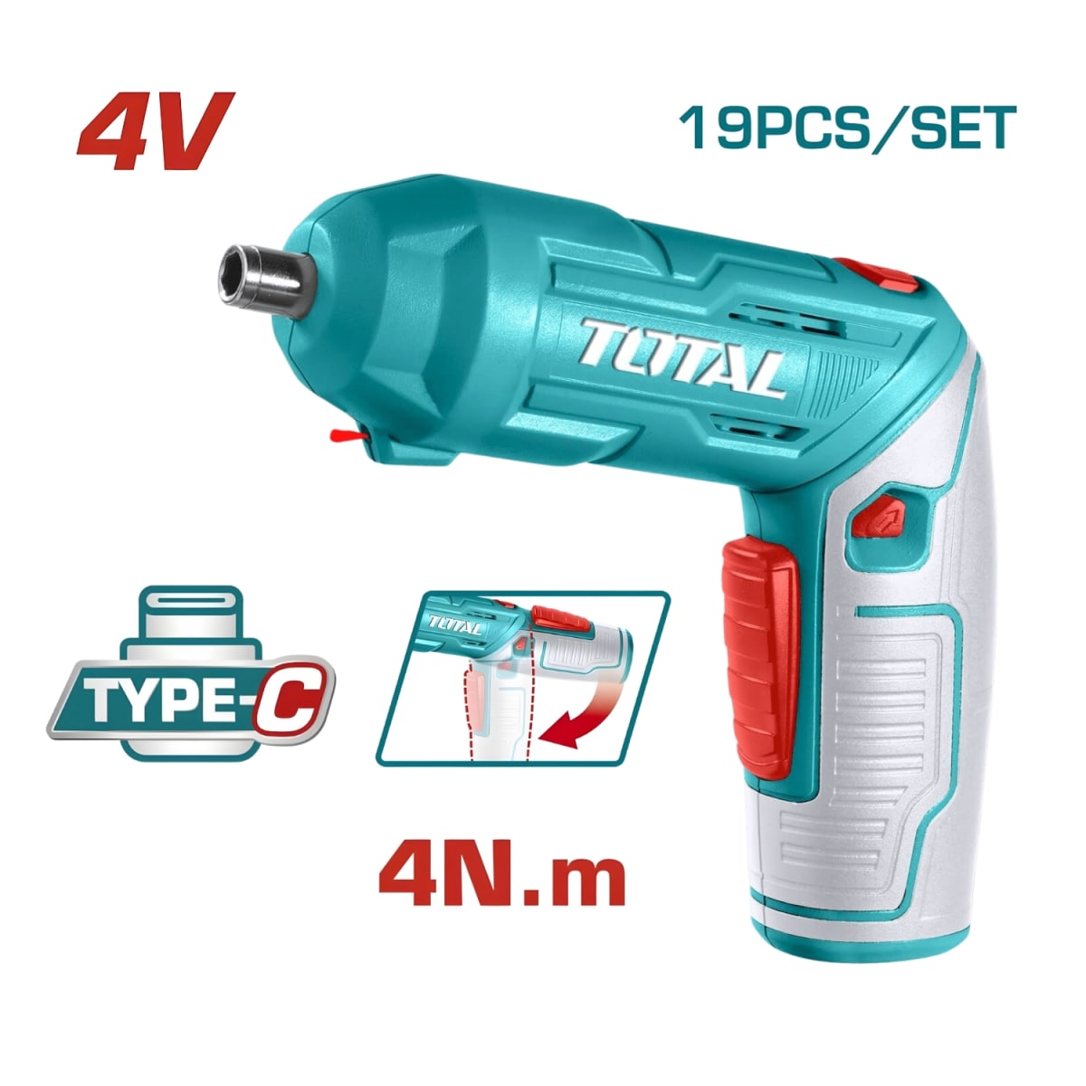 Destornillador inalambrico 4v Total3