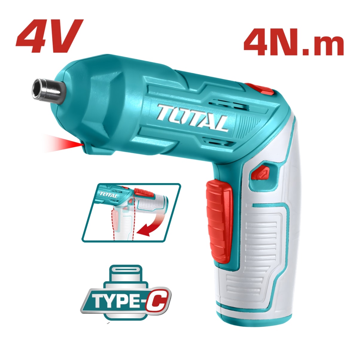 Destornillador Inalámbrico 4nm 4v Total2