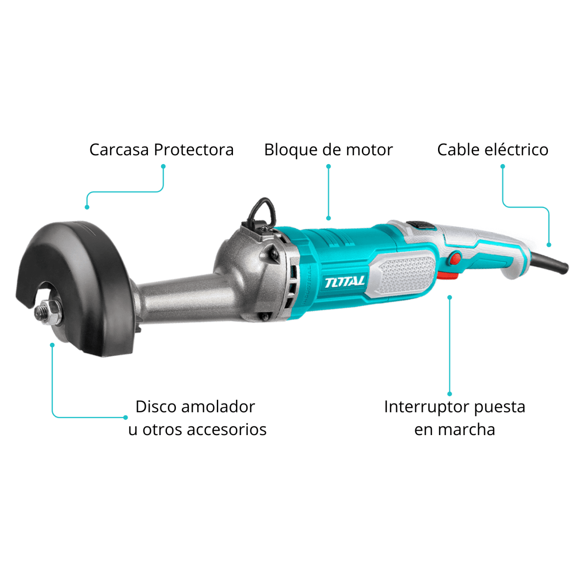 Amoladora recta 1100W industrial Total4