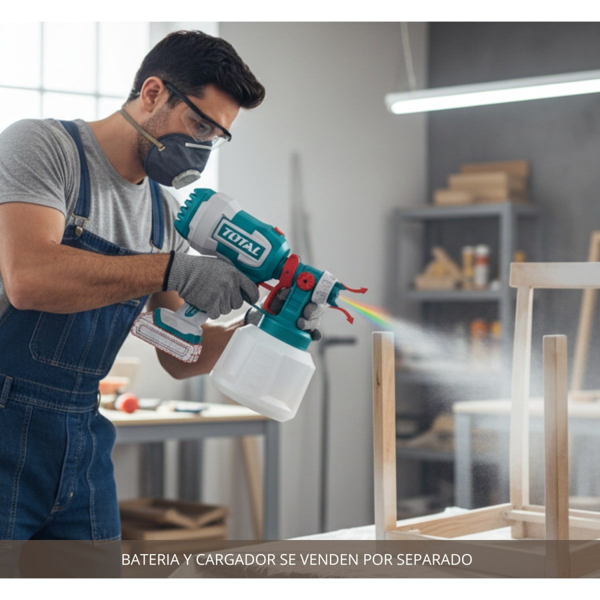 Taladro atornillador 60nm + pistola para pintar 20v Total7