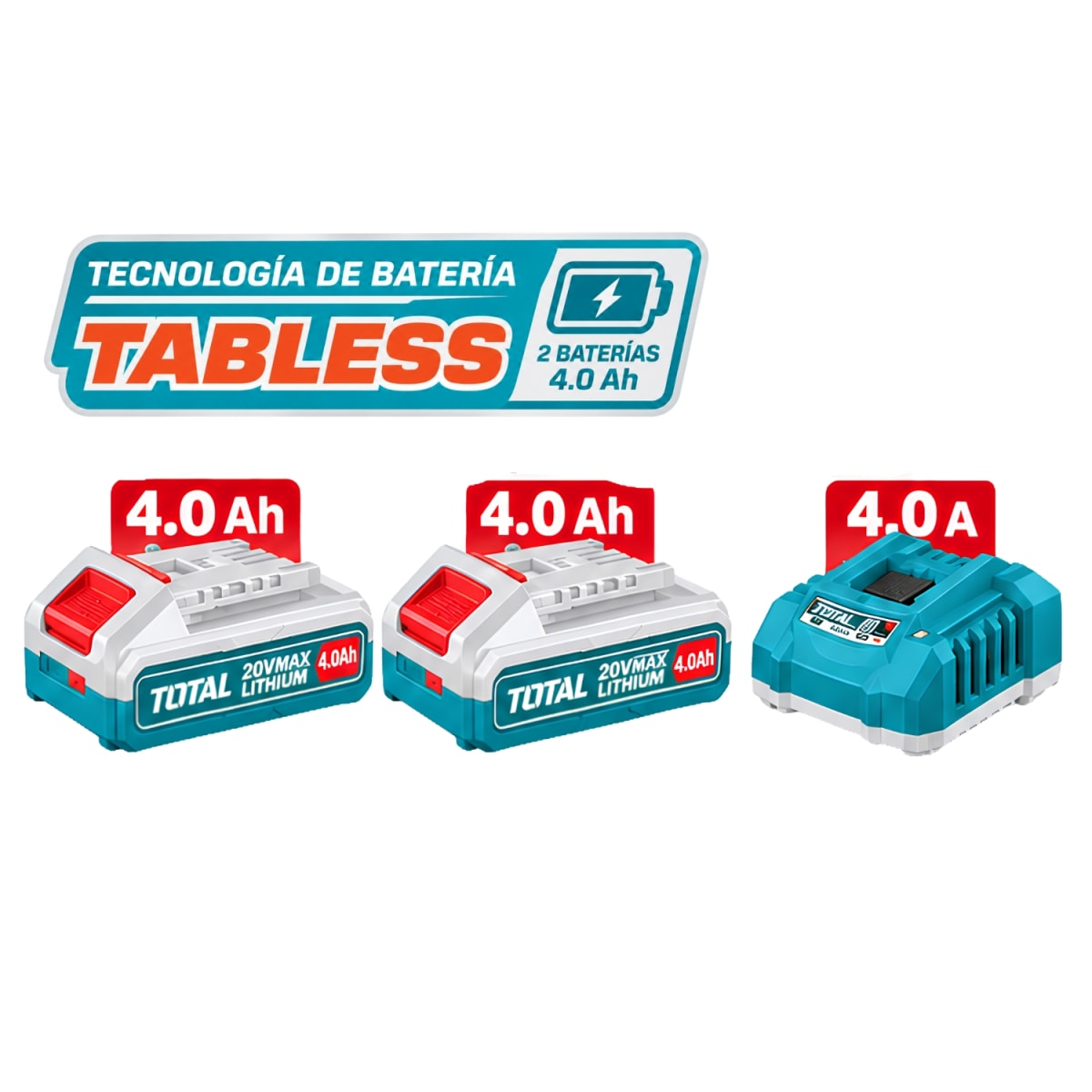 Pistola para Pintar 20V 1000ML + 2bat 4Ah Tabless Total5