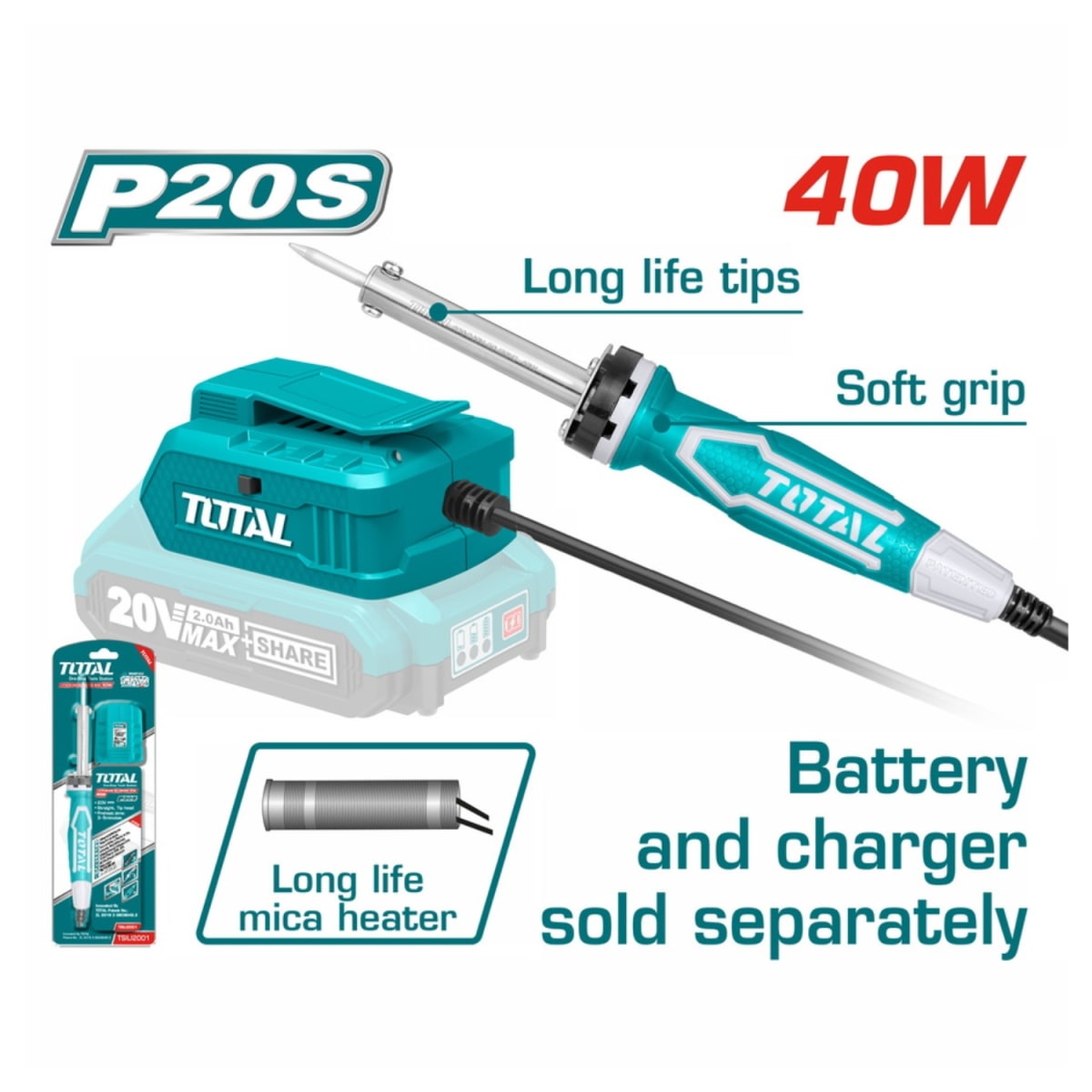 Cautín Inalámbrico 20v Total4