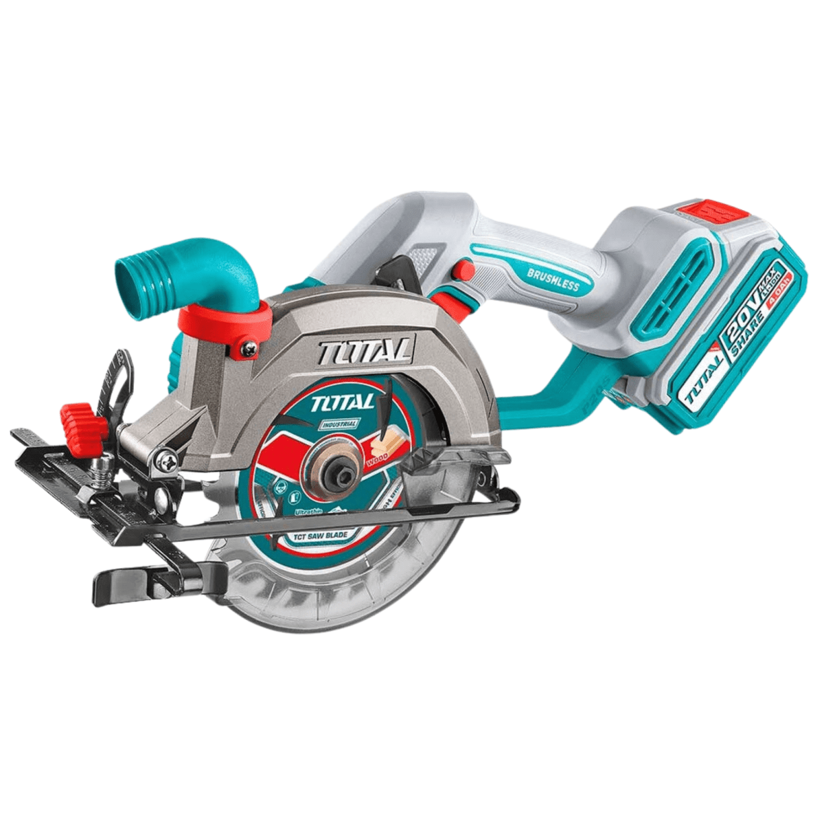 Sierra circular 20v incluye bateria 4ah y cargador Total3
