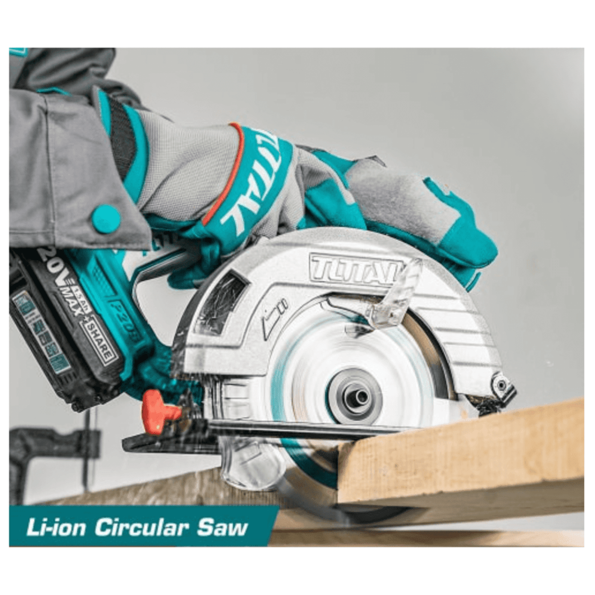 Sierra Circular Industrial 20V + Batería 4ah + cargador Total7