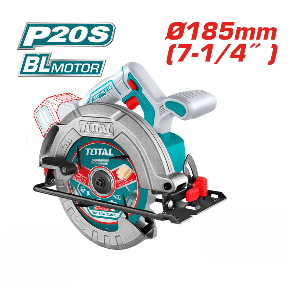 Combo 20V Taladro + Sierra Circular + Atornillador Impacto + Linterna Total9