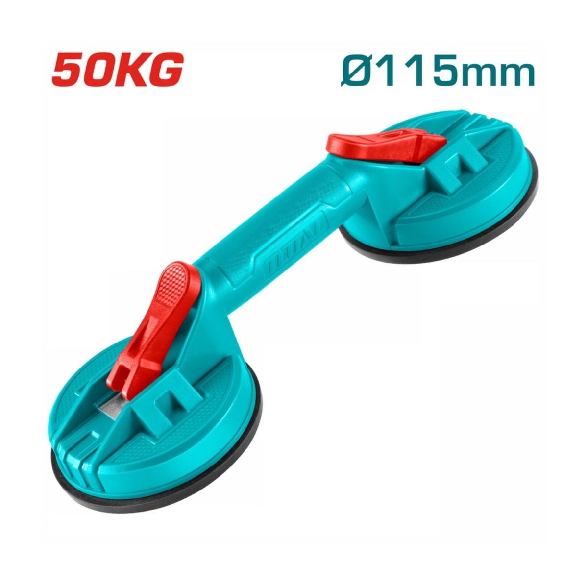 Ventosa doble succión para vidrio y mayólica 50 kg Total2