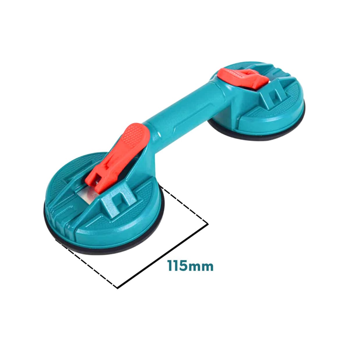 Ventosa doble succión para vidrio y mayólica 50 kg Total4