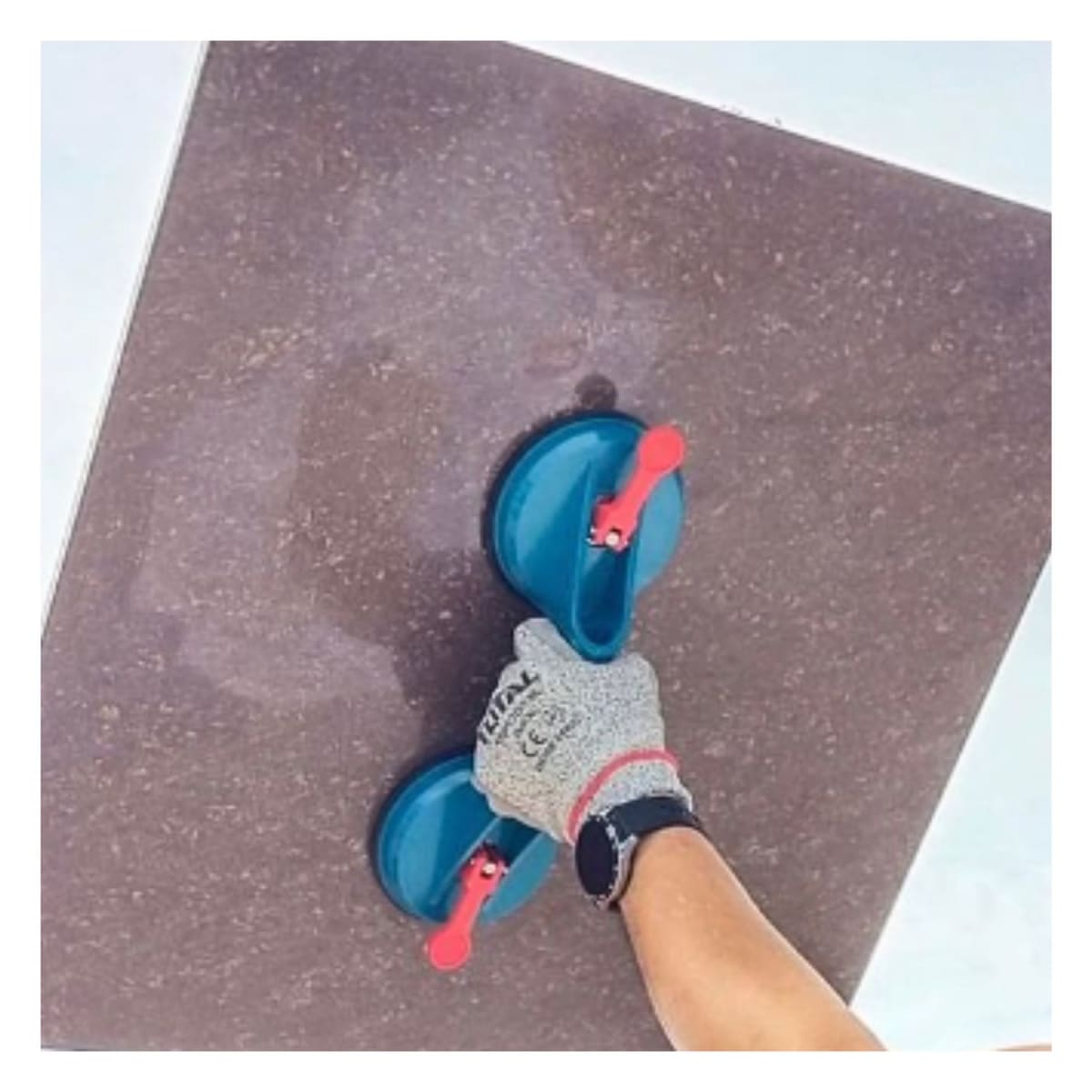 Ventosa doble succión para vidrio y mayólica 50 kg Total6