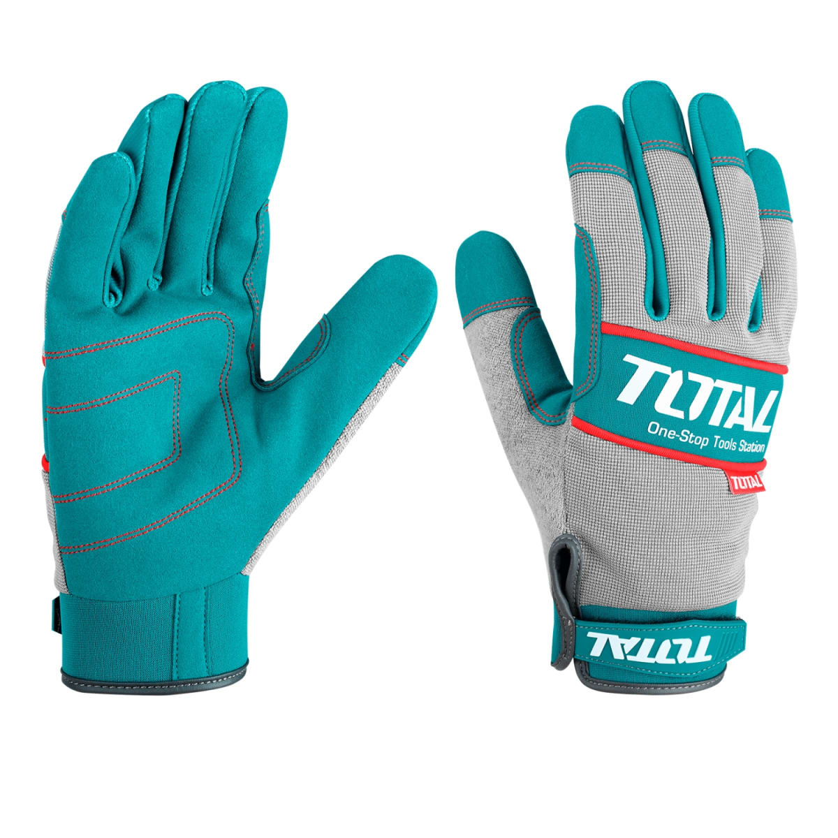 Guantes Mecánico de Cuero Reforzado XL Total1