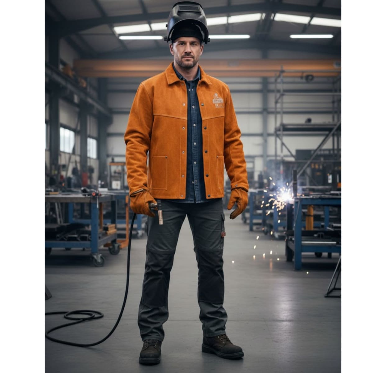 Chaqueta De Soldador De Cuero Total2