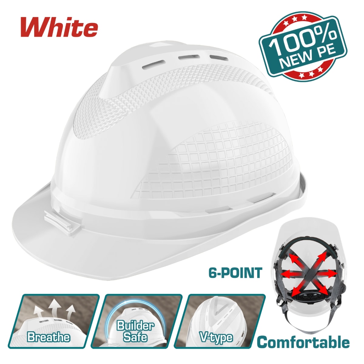 Casco de Seguridad 380g Blanco Total4