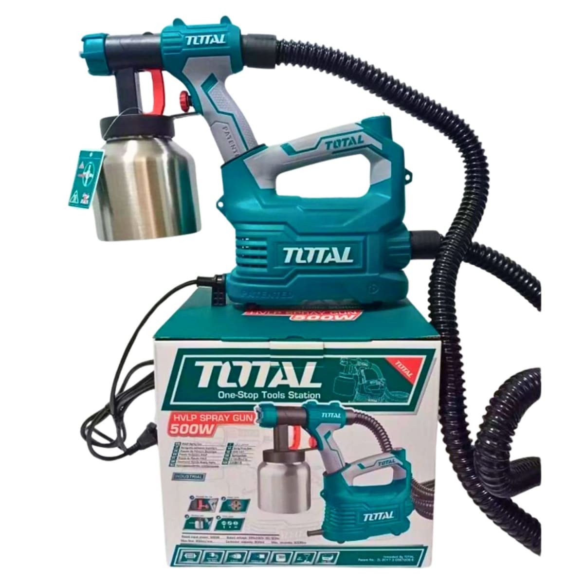 Pistola para pintar 550w 850ml vaso de aluminio Total2