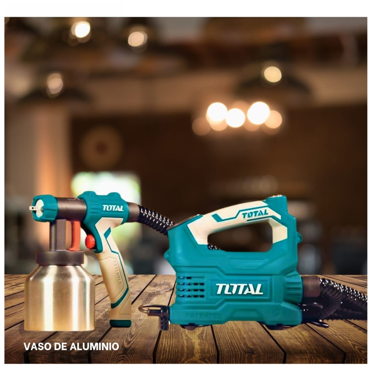 Pistola para pintar 550w 850ml vaso de aluminio Total3