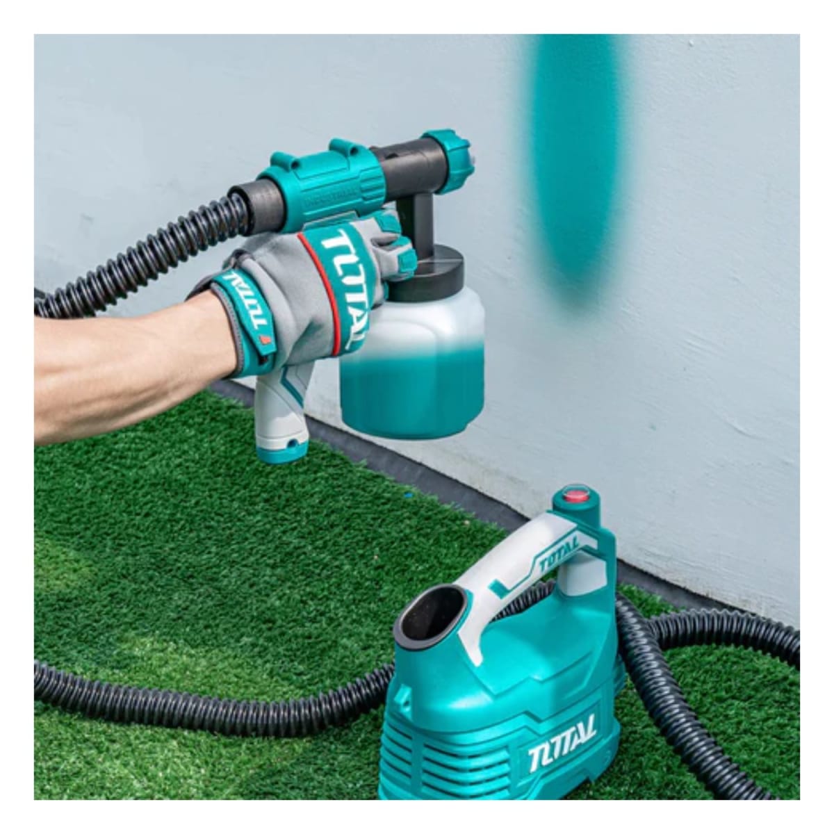 Pistola para pintar 550w 850ml vaso de plástico Total2