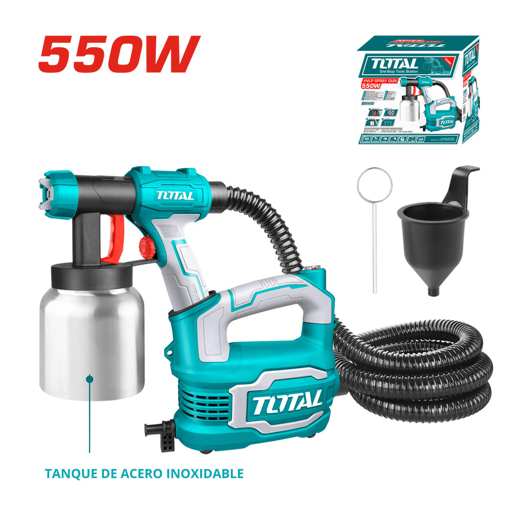 Lijadora de Pared y Techo 1050w+ Pistola de Pintar 550w Plastico Total9
