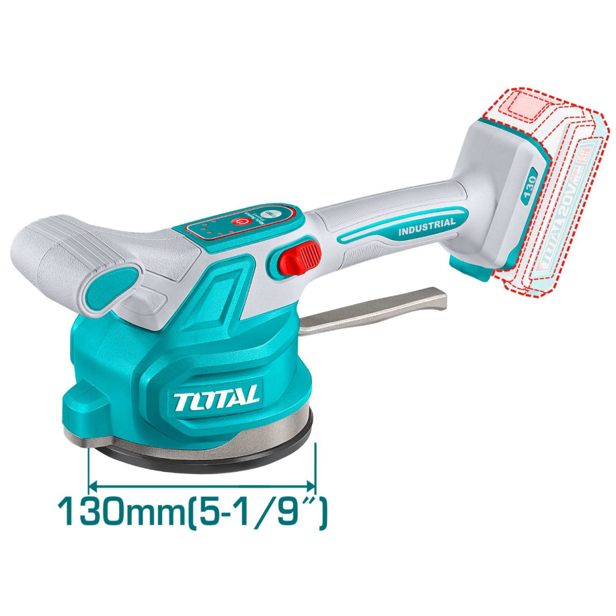 VIBRADORA PARA MAYOLICA 20V CABEZAL SOLO TOTAL2