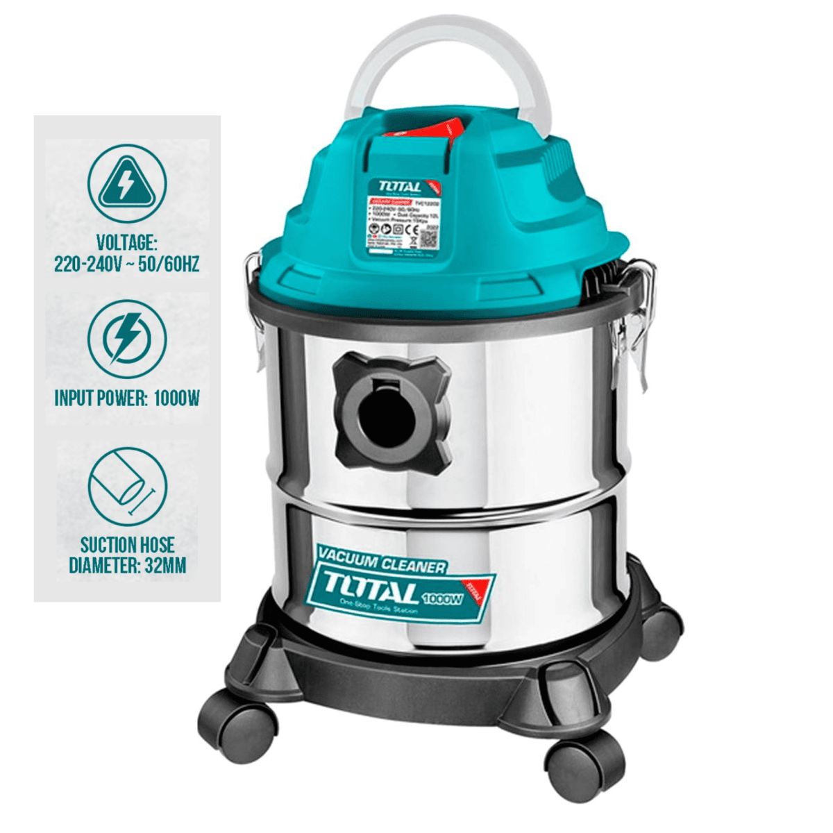 Aspiradora 12 litros 1000w Total2