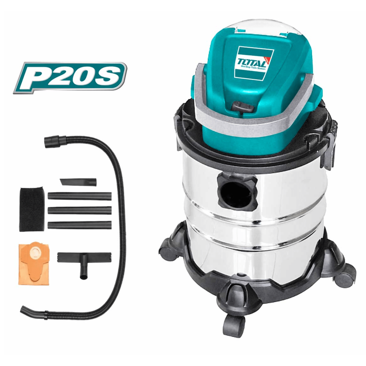 Aspiradora 20v 20 litros + 2 baterías y cargador Total2