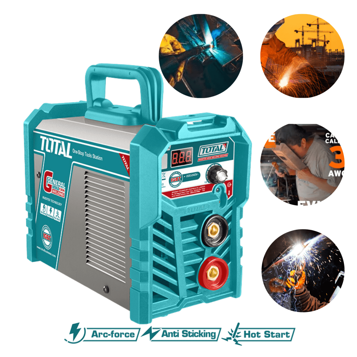 Soldadora inversora 130A con led display Total3