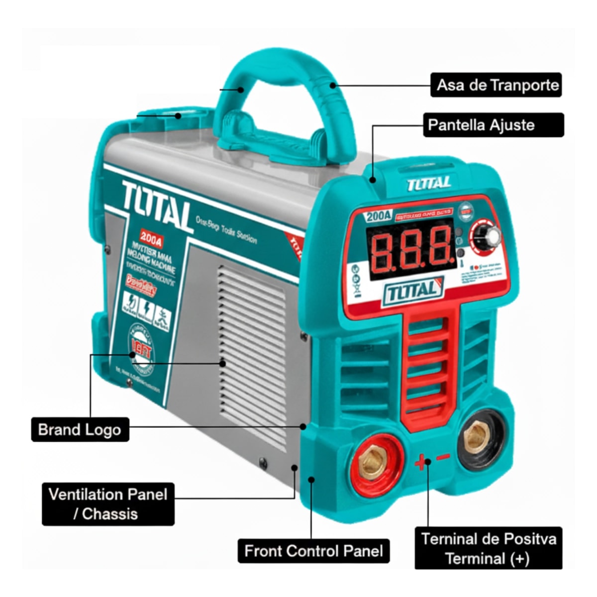 Soldadora Inverter MMA 15-200AMP Total3