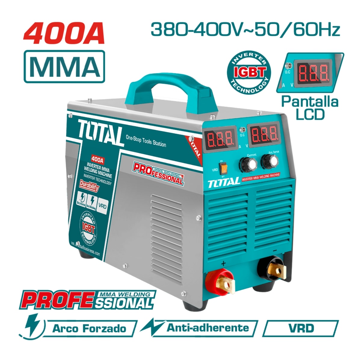 Soldadora Inverter MMA 380-400AMP Total2