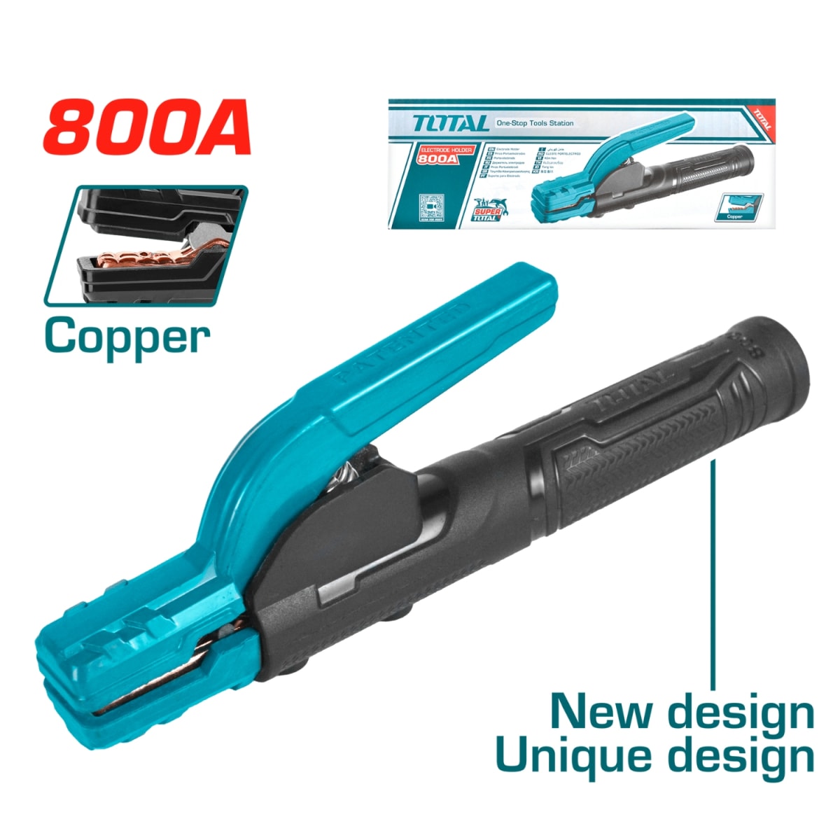 Porta Electrodo 800 amp Cobre Total2