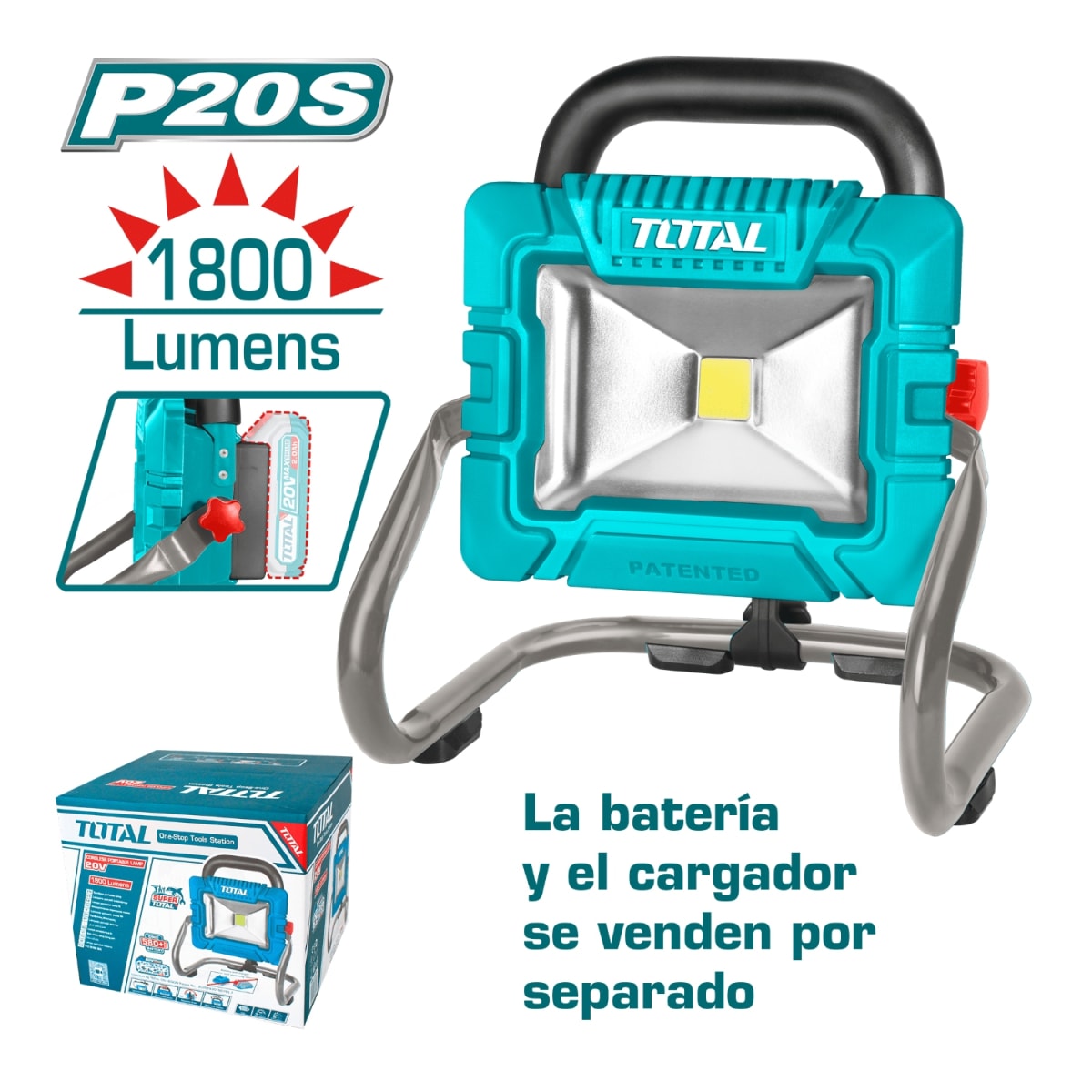 Lampara Reflector 1800 Lumenes Led 20v (solo cabezal) Total2