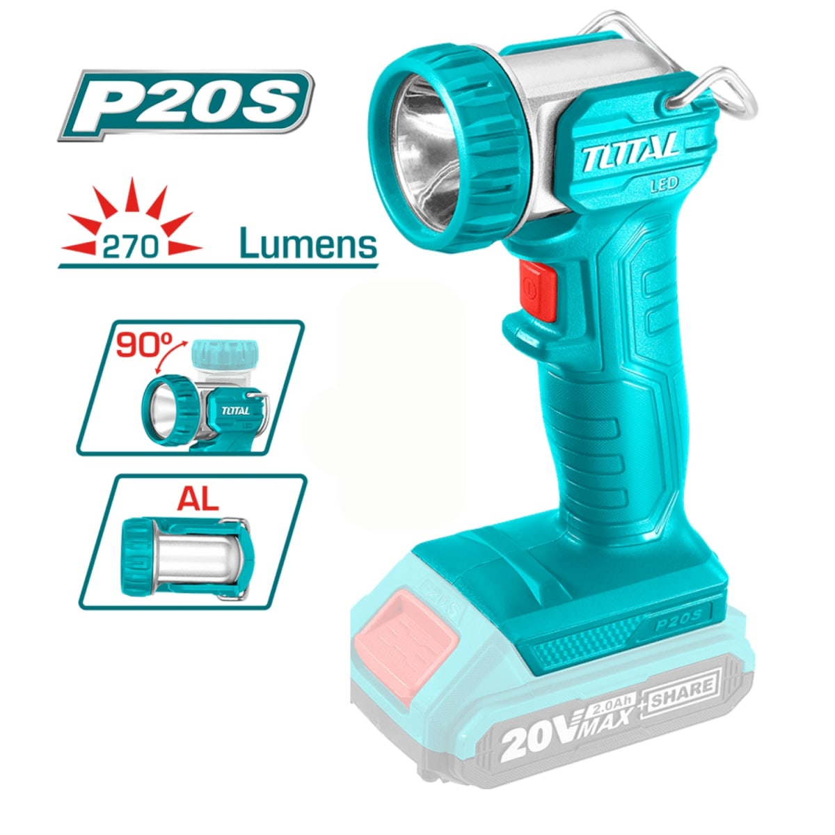 Taladro atornillador 60nm + Linterna Total8