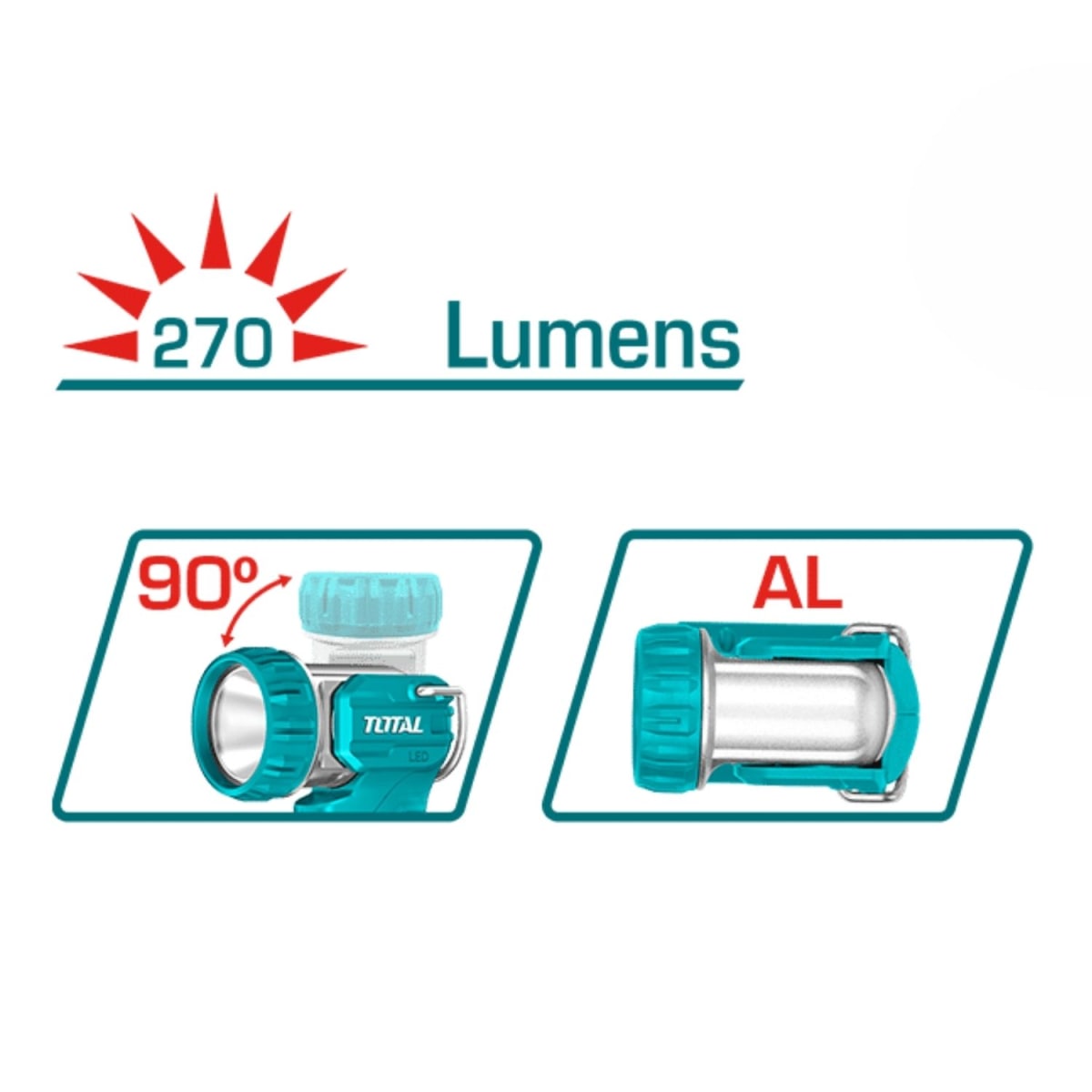 Taladro atornillador 60nm + Linterna Total10