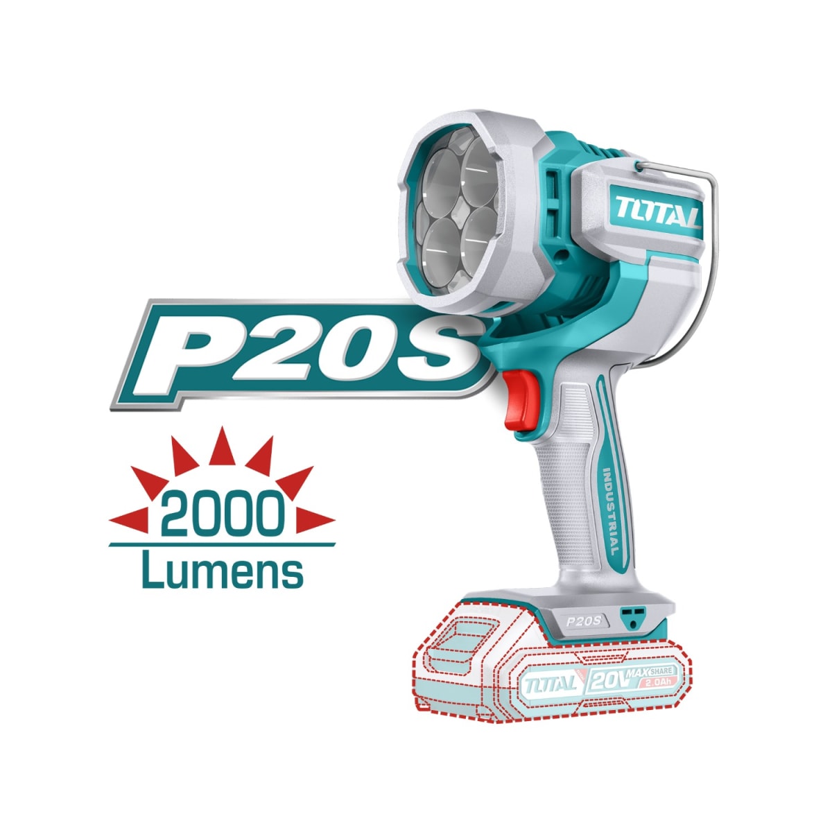 Combo 4 en 1 Llave de Impacto 1350nm + 850nm + 2 Linternas 20v Total5