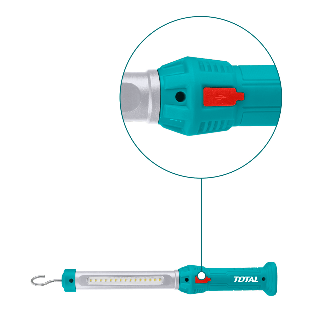 Lampara linterna de mano a bateria 3.6v Total2