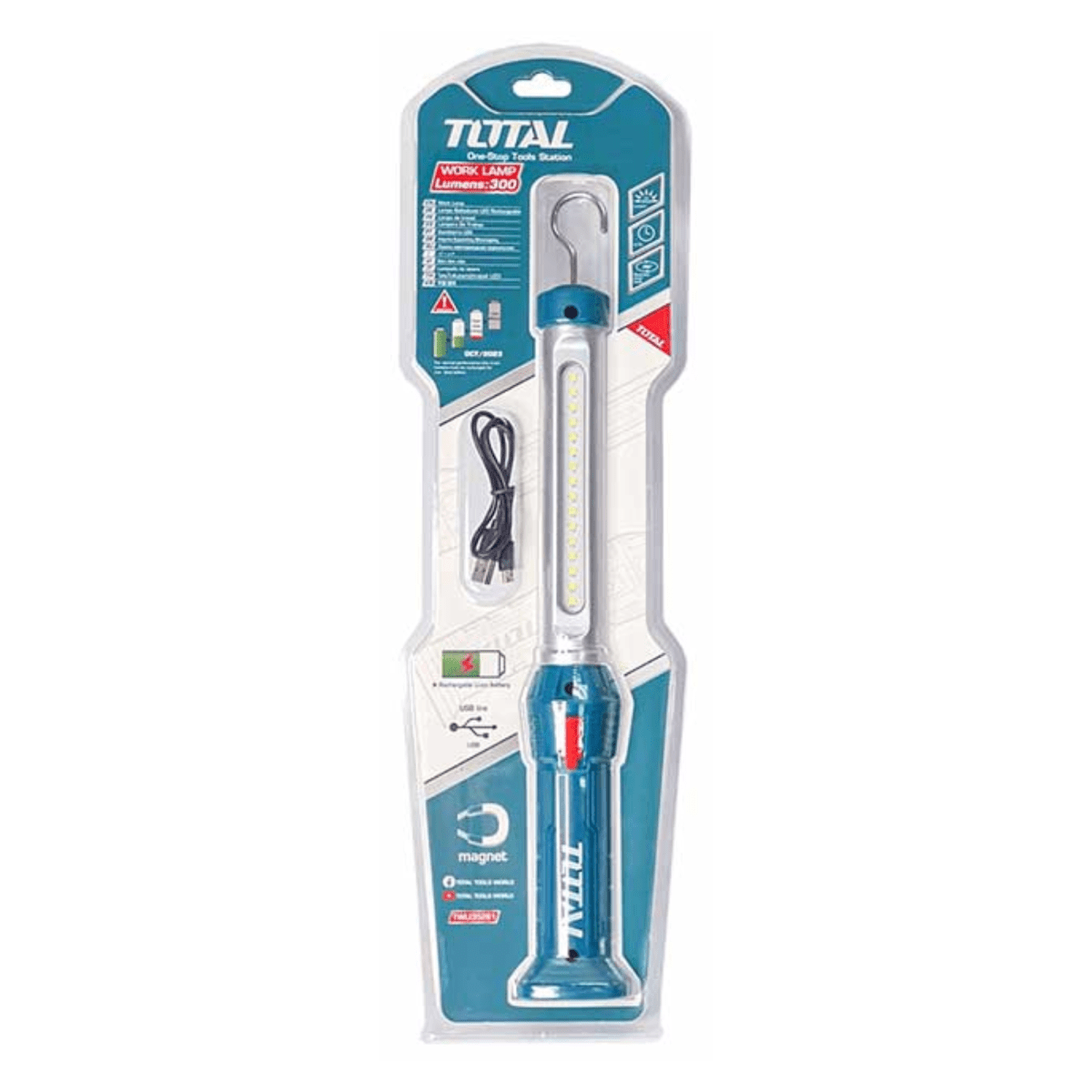 Lampara linterna de mano a bateria 3.6v Total5