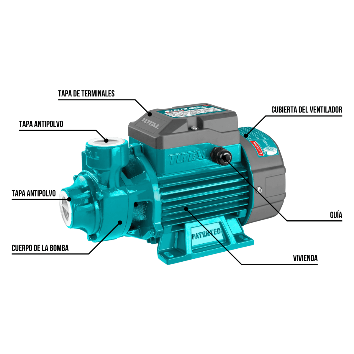 Bomba de agua periferica 0.5 HP Total2