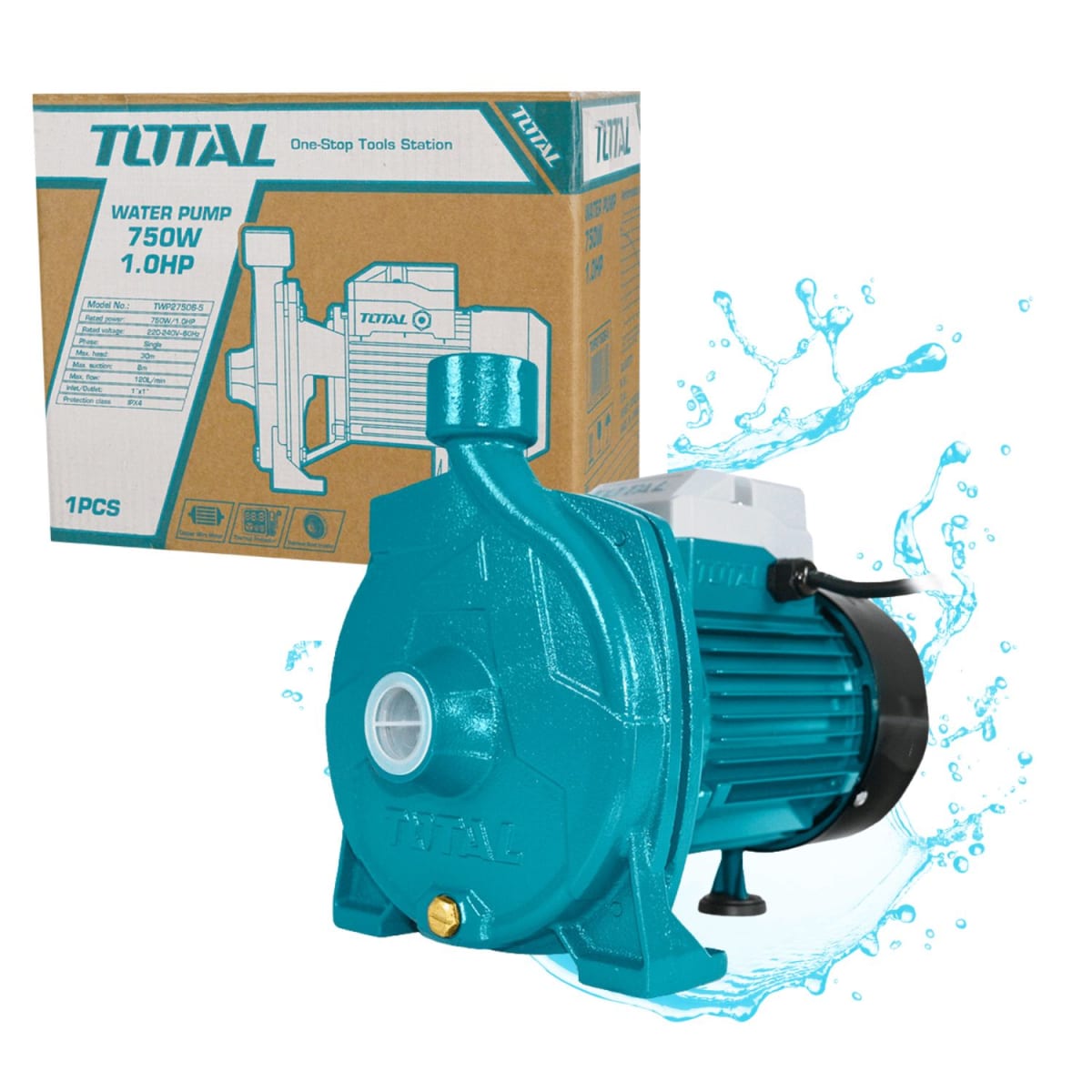 Bomba de agua centrifuga 750w 1HP Total5