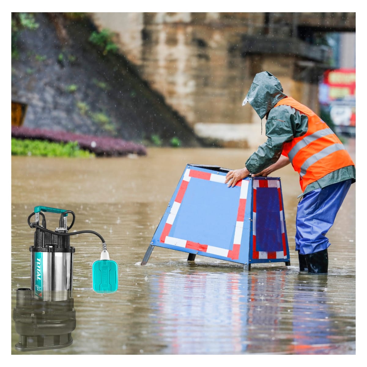 Bomba sumergible 1100w de acero inoxidable Total5