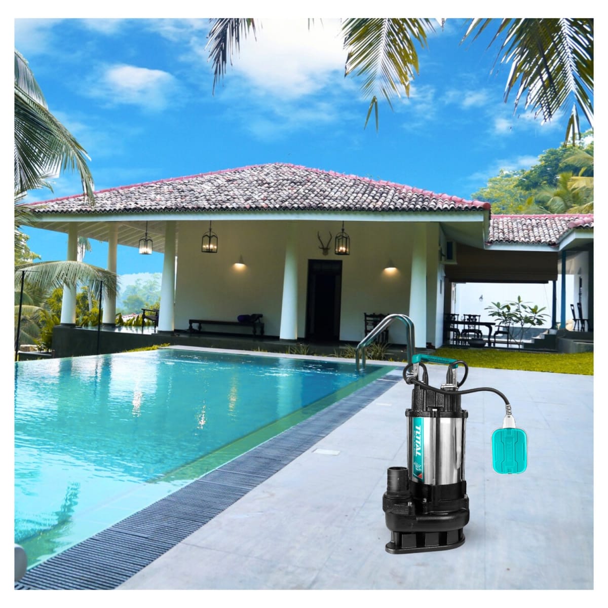 Bomba sumergible 1100w de acero inoxidable Total4