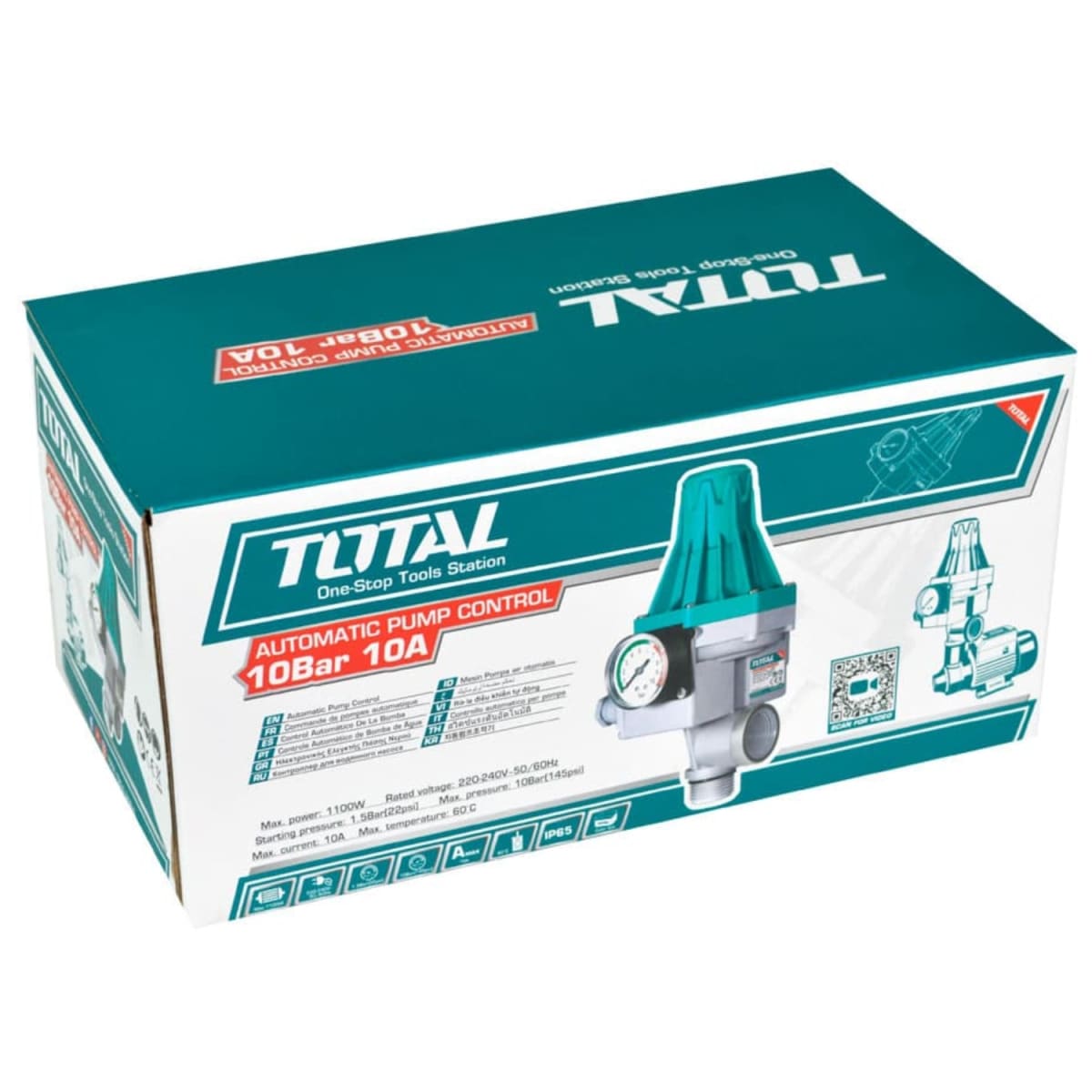 Switch controlador de bomba automático 1.5 - 10bar 10a de 1 pulgada B Total4