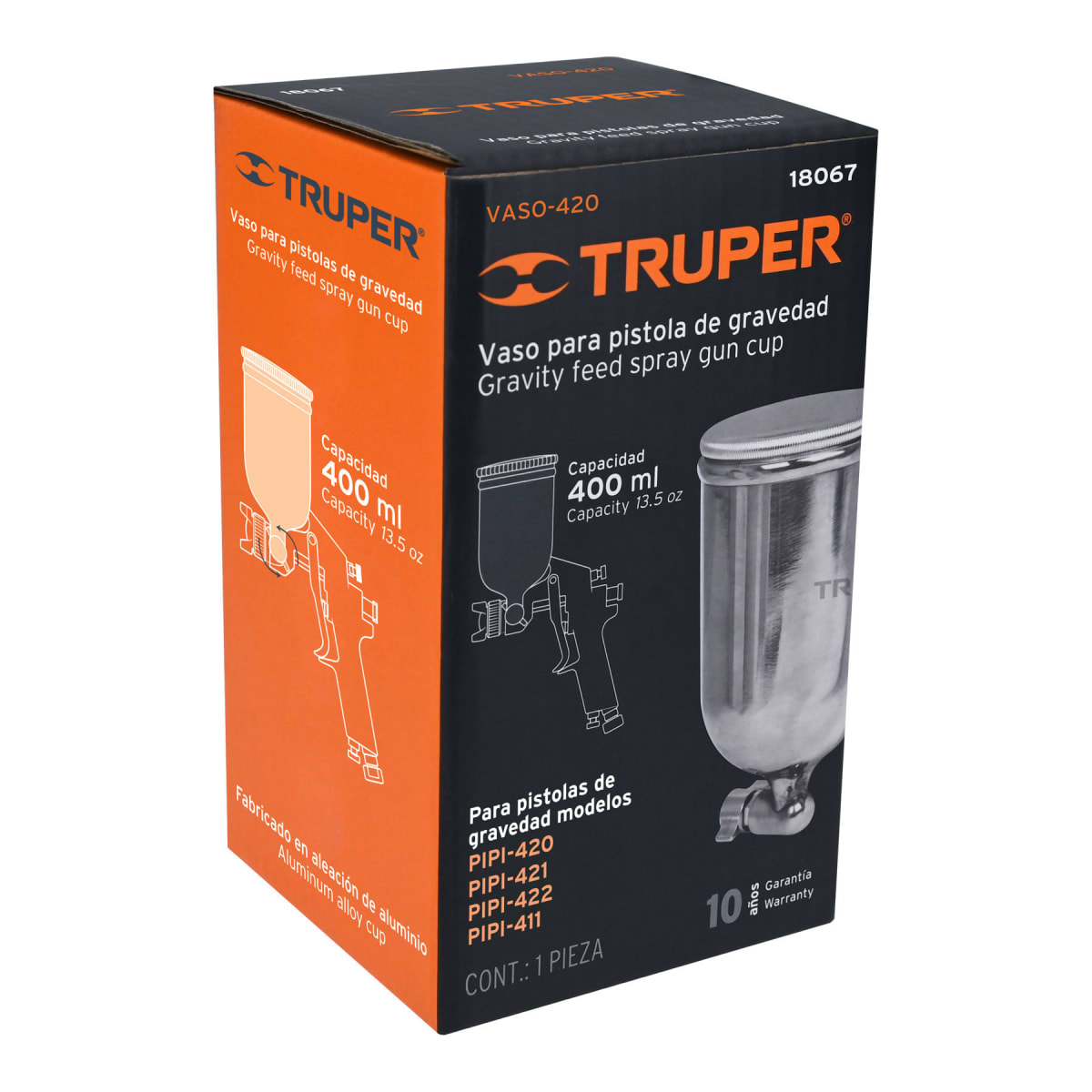 Vaso aluminio de repuesto para PIPI-420/421/422, Truper4