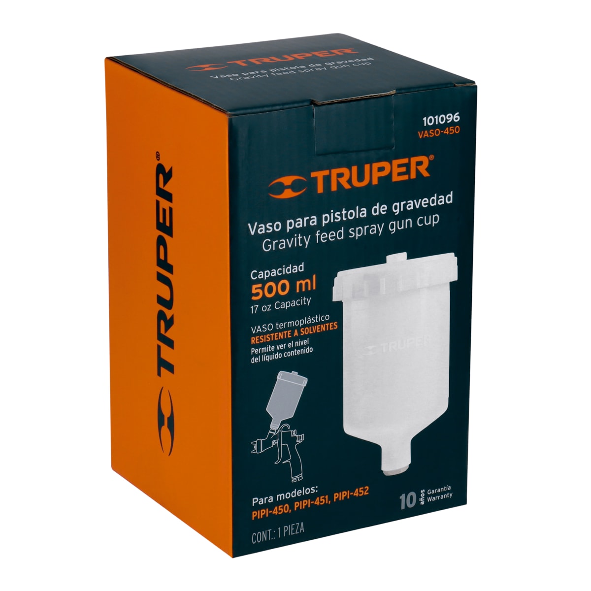 Vaso plástico de repuesto para PIPI-450, PIPI-451 y PIPI-452 Truper3