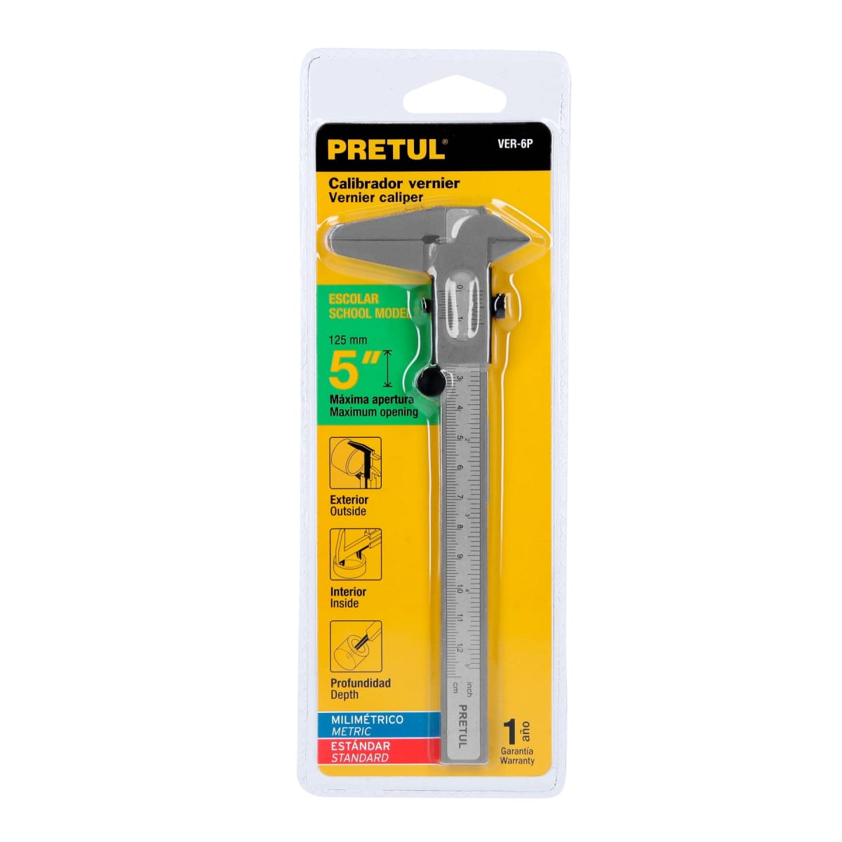 Calibrador Vernier escolar de 5