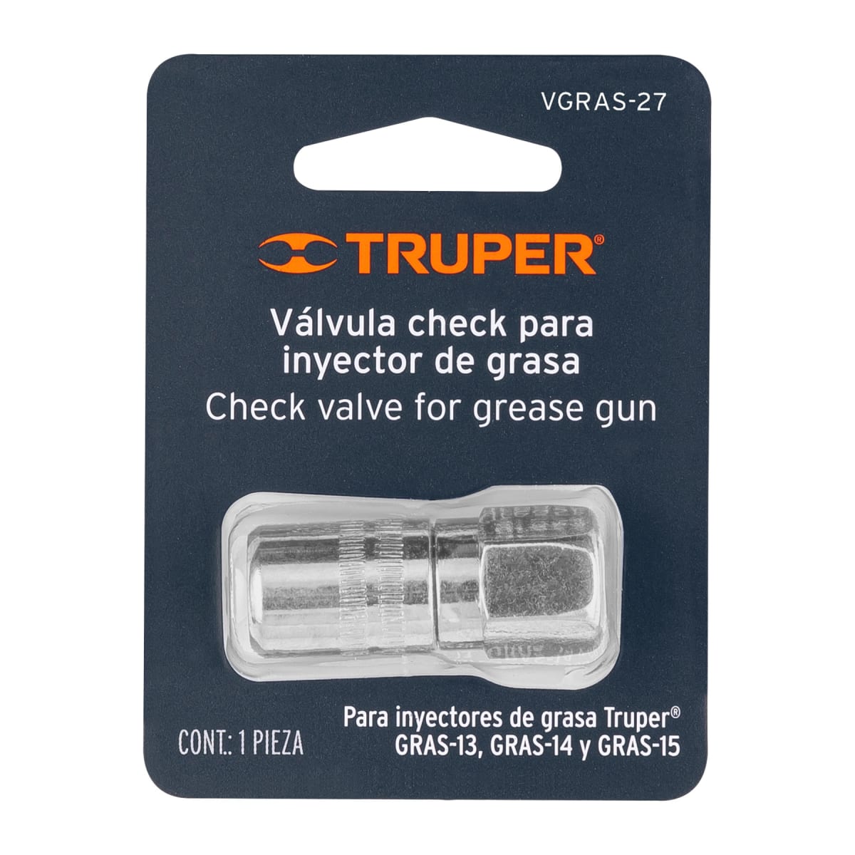 Válvula check para engrasadoras, Truper3