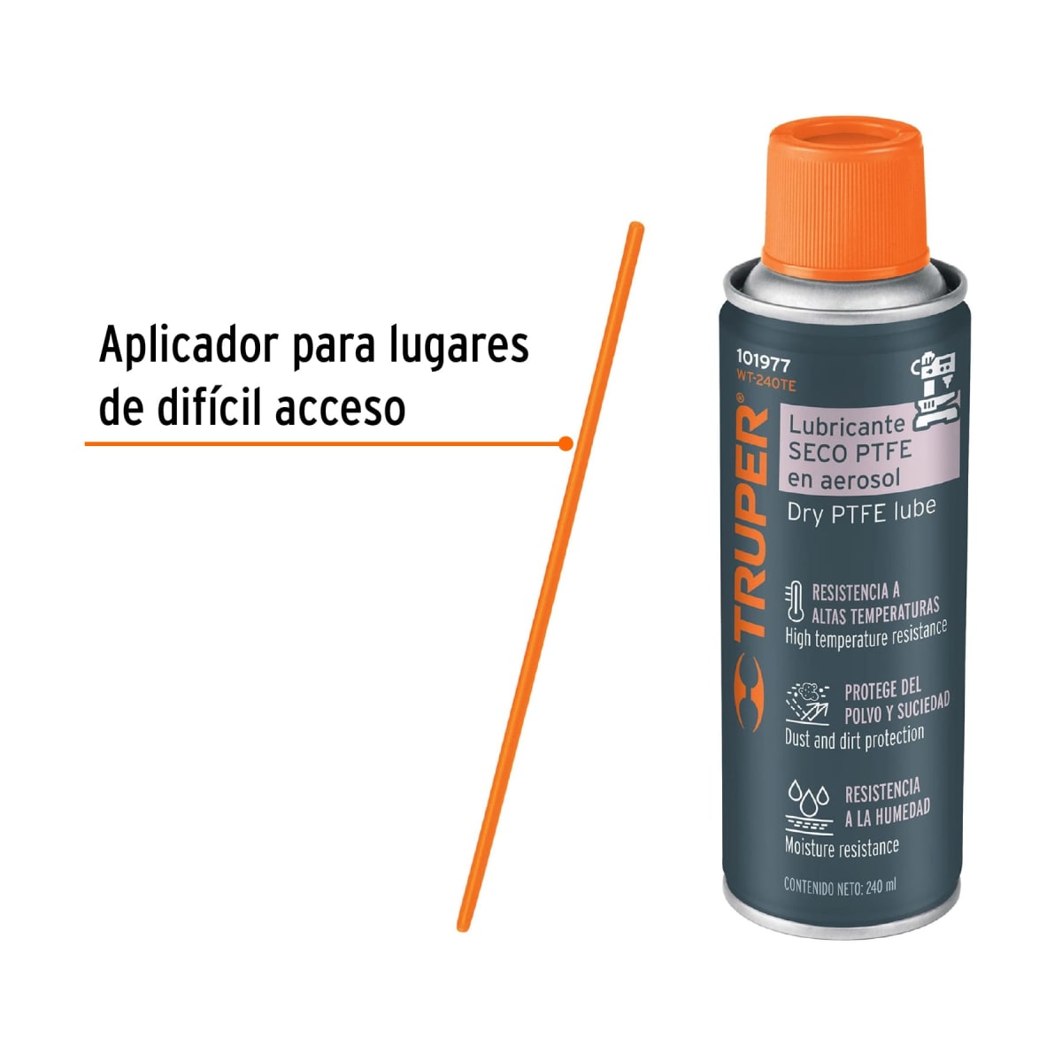 Lubricante seco anticorrosivo en aerosol de 240 ml Truper2