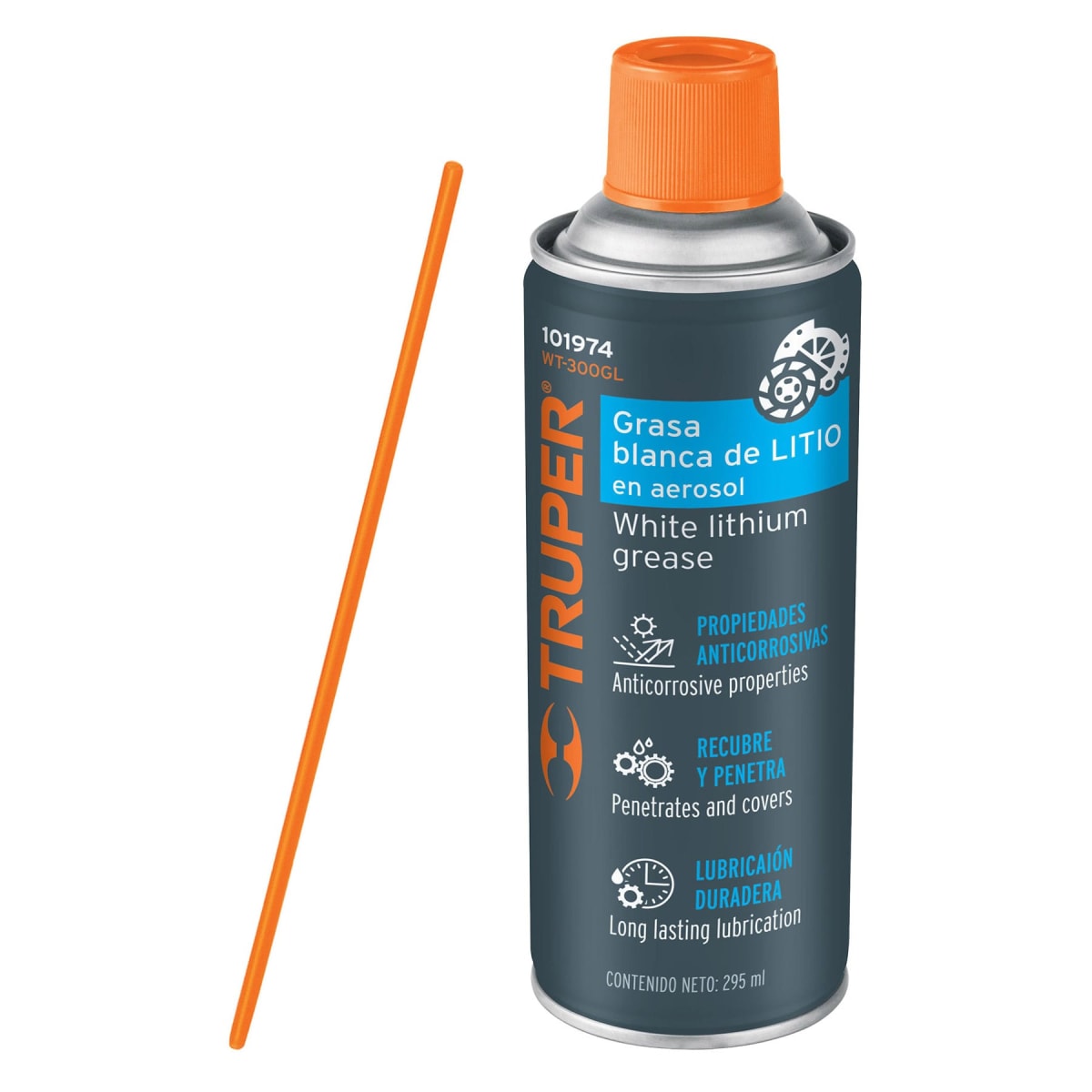 Grasa blanca de litio en aerosol 295 ml Truper1