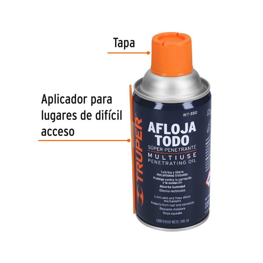 Aceite aflojatodo en aerosol de 345 ml Truper2